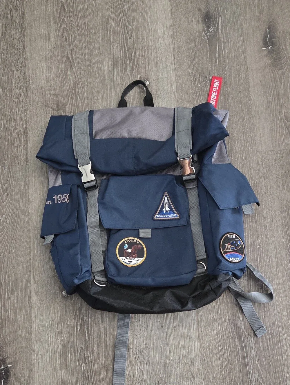 Bioworld NASA Backpack Roll Top Built Up Laptop Bag